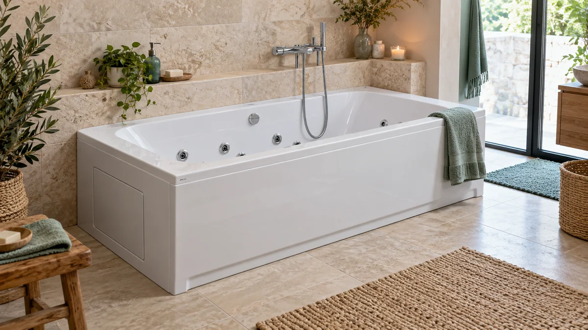 Baignoires balnéo dans une scène de détente — illustration générique