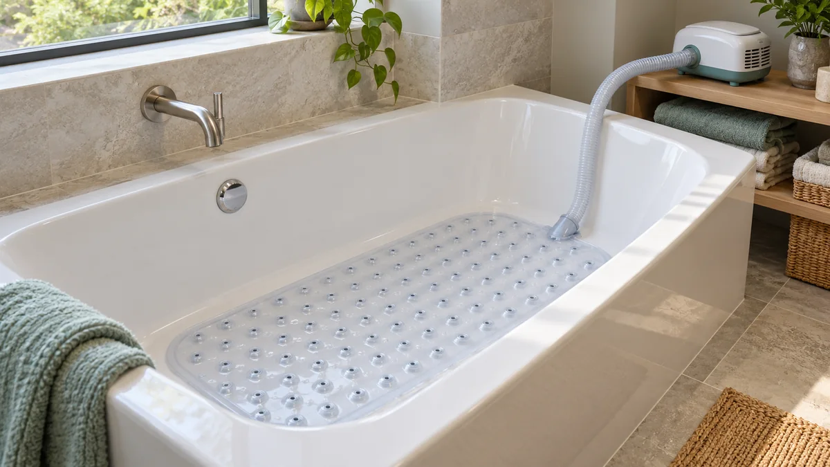 Tapis à bulles dans une scène de détente — illustration générique