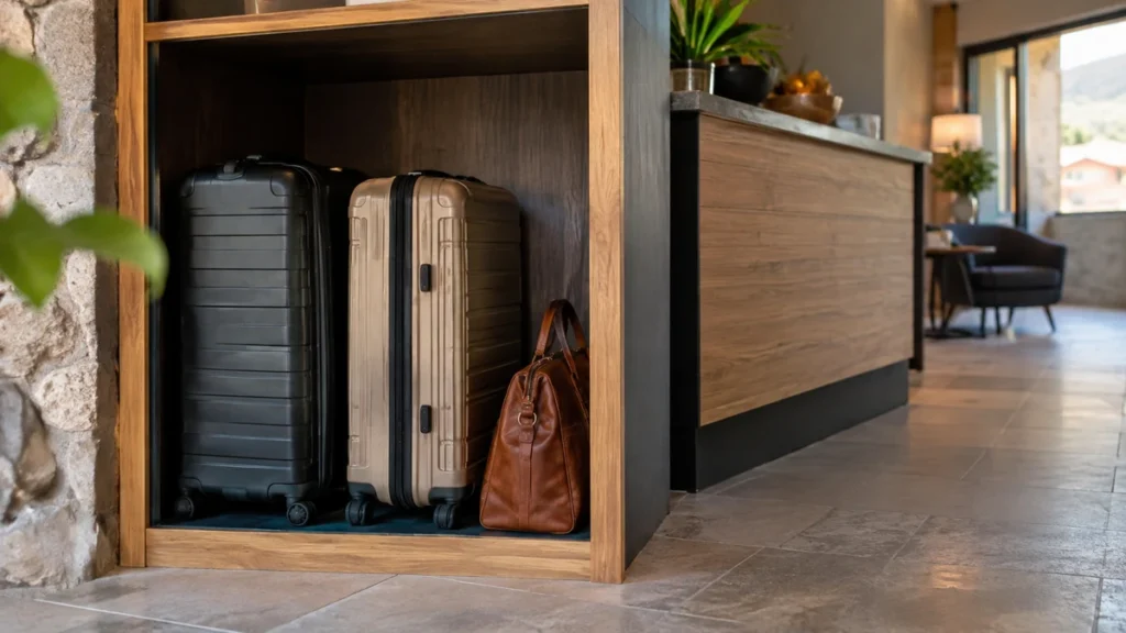 Valises dans un espace de dépôt