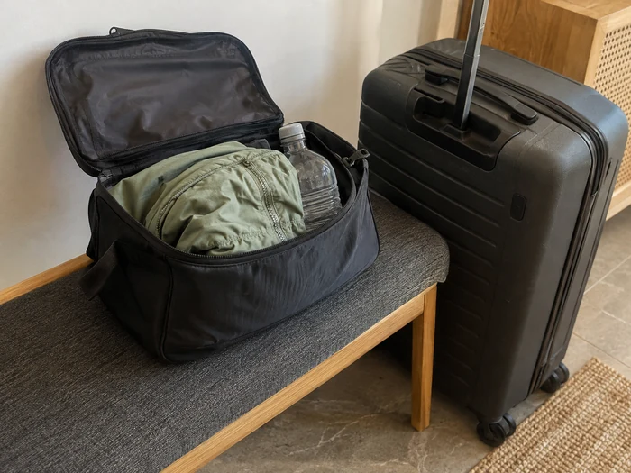 Petit sac prêt pendant une attente
