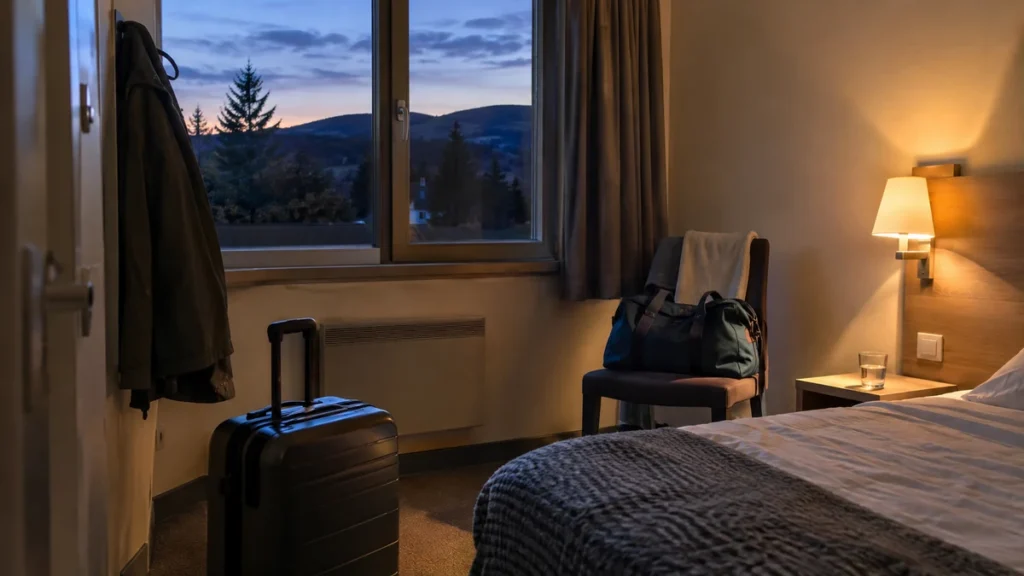 Arrivée au logement avant une cure