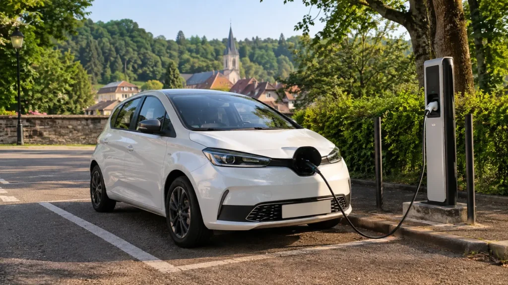 Voiture électrique à une borne publique