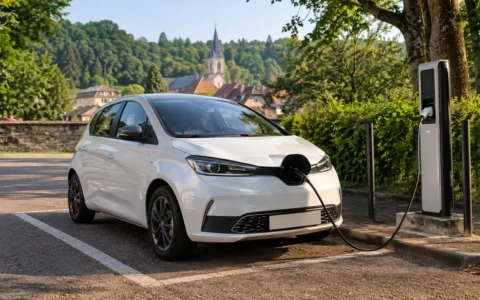 Voiture électrique à une borne publique