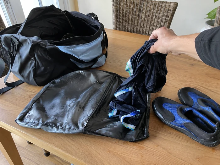 Sortie du maillot après le retour
