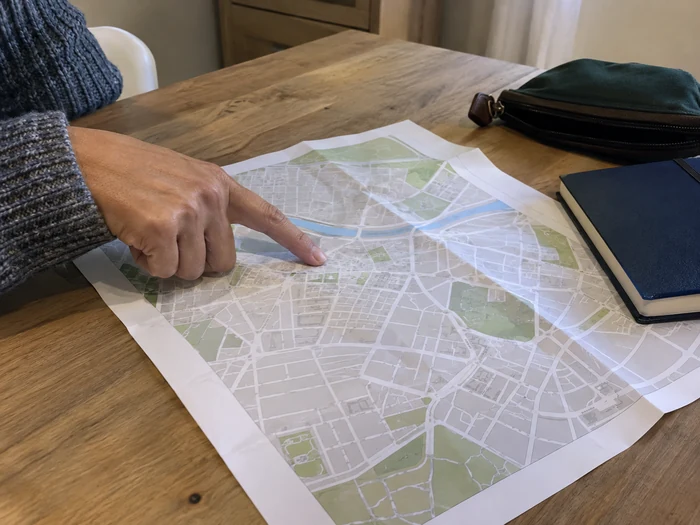 Repérage d’un trajet sur un plan