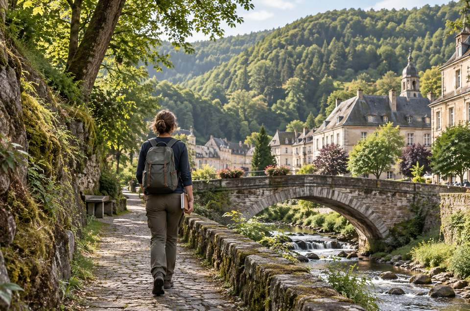 Illustration d’un voyage à pied dans les Vosges